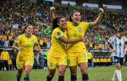 Brasil goleia Argentina com tr�s gols na primeira etapa em estreia no Beira-Rio