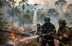 Fogo criminoso amea�a a Amaz�nia: Ministro aponta 540 focos de inc�ndio em 48h no Amazonas