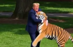 Trump � criticado por usar IA para fazer piada sobre morte de homem atacado por tigre