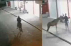Cavaleiro assalta lanchonete de rodovi�ria na Bahia