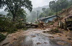 Chuva forte causa alagamentos, quedas de �rvores e deslizamentos no interior de SP