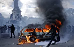 Protestos na Fran�a: inc�ndios e danos em v�rias cidades