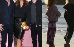 Cindy Crawford e Kaia emocionam em homenagem � morte do irm�o Presley, aos 27 anos