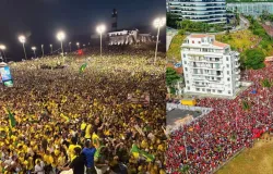 Multid�es em Salvador mostram for�a de Lula e Fl�vio Bolsonaro nas ruas antes do 2� turno