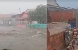 Temporal com granizo destr�i casas e ferido homem no Sudoeste da Bahia