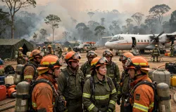 Governo envia 522 bombeiros e avi�es para apagar inc�ndios no Par�