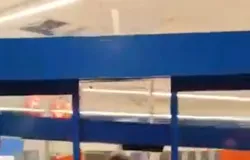 Homem morre ap�s carro invadir supermercado Lidl e crian�as gritarem de terror