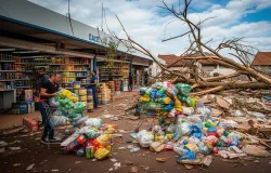 Al�vio no supermercado, alerta sobre viol�ncia e estragos do tornado no Paran�