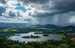 Previs�o Brasil (12/08): Chuva volumosa no RS e SC, enquanto interior do Brasil segue quente e seco