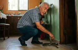 Ary Fontoura encontra cobra em sua casa no Rio: 'Ela � braba'