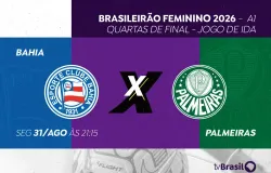 TV Brasil transmite Bahia x Palmeiras ao vivo no feminino