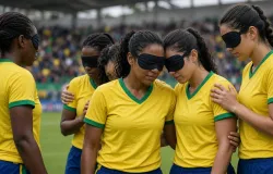 Brasil feminino de futebol de cegas � vice-campe�o da Copa Am�rica em SP