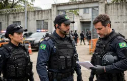 Sob coordena��o federal, for�as policiais fazem opera��o contra o crime organizado em pres�dios