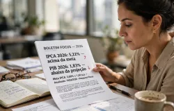 Focus mostra IPCA de 2026 acima da meta em 5,22% e PIB a 1,83%