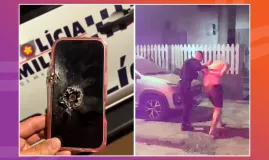 Mulher foge para o mato, escapa de ataque e leva tiro no celular em MT