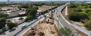 Obras do VLT d�o mudan�a no tr�nsito de Fortaleza a partir de ter�a-feira