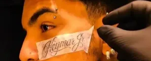 F� tatuou o nome de Neymar no rosto depois que ele foi chamado para a Copa