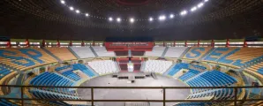 Jogos finais do basquete no Gin�sio do Ibirapuera