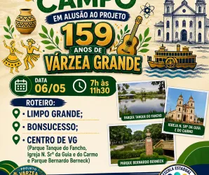 �Da sala para a cidade: Escola Dep. Emanuel Pinheiro transforma V�rzea Grande em sala de aula em aula de campo do Projeto 159 anos�
