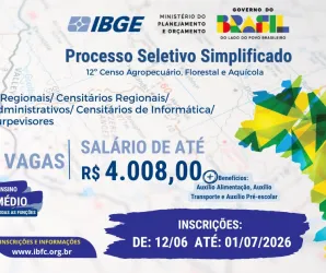 IBGE abre processo seletivo com 8.238 vagas tempor�rias de n�vel m�dio em todo o Brasil
