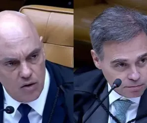 STF decide por 4 a 3 e suspende julgamento sobre Alexandre de Moraes ap�s pedido especial de deputado Fl�vio Dino