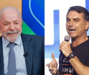 Lula e Fl�vio Bolsonaro abrem campanha com discursos fortes