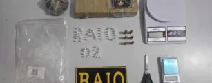 CPRaio prende dois suspeitos e apreende drogas e materiais para tr�fico em Aracati