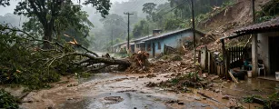 Chuva forte causa alagamentos, quedas de �rvores e deslizamentos no interior de SP