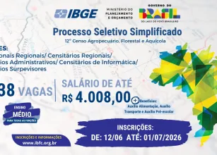 IBGE abre processo seletivo com 8.238 vagas tempor�rias de n�vel m�dio em todo o Brasil