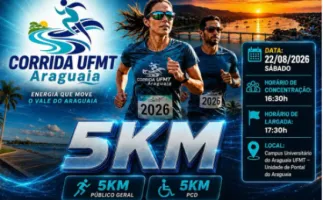 UFMT promove Corrida 5KM Araguaia 2026 com premia��o em dinheiro e vagas limitadas para 700 atletas