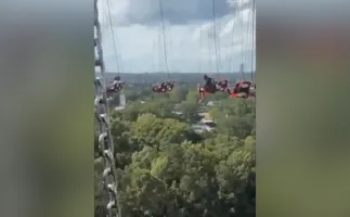 Falha em brinquedo no Six Flags deixa pessoas presas a 80 metros de altura