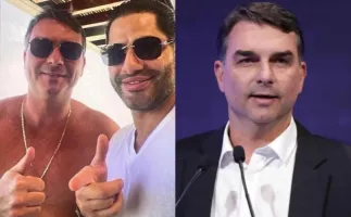 Foto com Fl�vio Bolsonaro faz buscas por 'Sic�rio' dispararem na internet