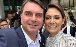 Michelle Bolsonaro apoia chapa de Fl�vio e Alfredo Gaspar