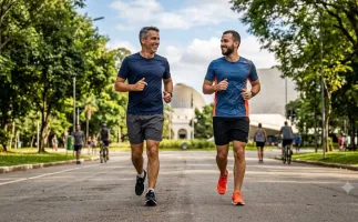 Pai, vamos correr juntos? Os benef�cios da corrida em dupla para o cora��o e a mente