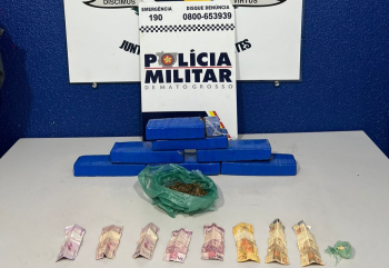 Polcia Militar prende dupla por trfico de drogas e apreende sete quilos de maconha
