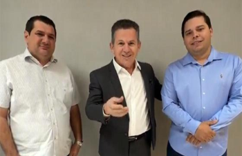 Governador Mauro Mendes declara apoio  reeleio do prefeito Thiago Timo