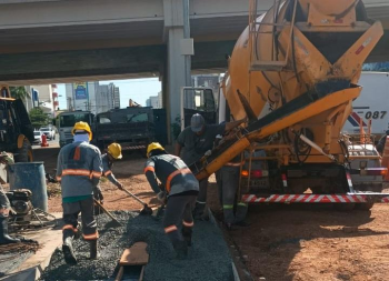 Obras do BRT na Avenida do CPA so retomadas por Consrcio