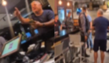 Noite em bar de hotel termina com discusso acalorada entre empresrios e funcionrios; veja vdeo