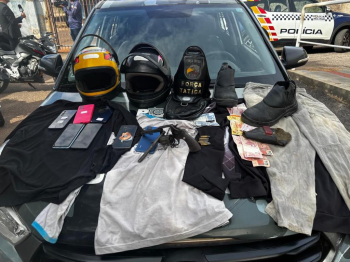Fora Ttica prende homem e apreende adolescente por roubo em comrcio em Rondonpolis