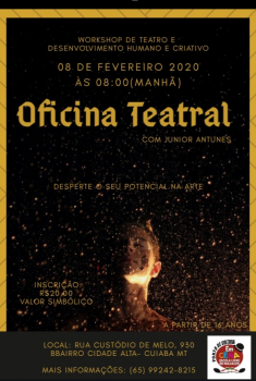 Workshop -Oficina Teatral 08 de FEVEREIRO s 08:00 - Gilda Portella