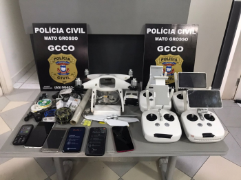 Drones, celulares e drogas são apreendidos em casa próxima à PCE, depois de investigação da Polícia Civil