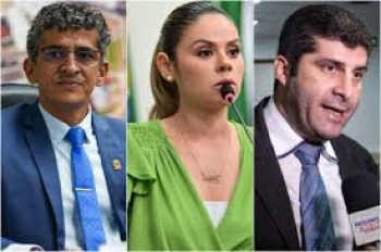 Os vereadores Cezinha Nascimento e Michelly Alencar; o advogado Tuca Nogueira