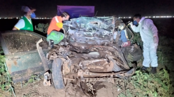 Trs morrem em acidente envolvendo carro e carreta na MT-235