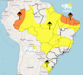 Inmet emite alerta de chuvas intensas para todo Mato Grosso neste domingo
