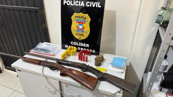 Polcia Civil apreende armas de fogo, munies e droga na zona rural de Colder