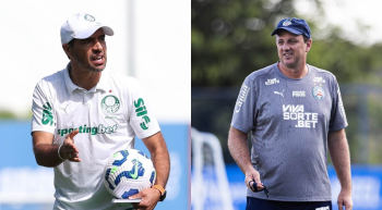 Abel Ferreira, tcnico do Palmeiras, e Rogrio Ceni, tcnico do Bahia