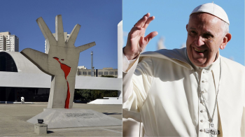 Projeto de lei na Alesp prev a incluso do nome do papa Francisco no do Memorial da Amrica Latina, localizado na Barra Funda, zona oeste da capital paulista • Itaci Batista/Estado Contedo/AE e Divulgao/ @OfficialASRoma