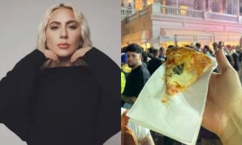 No incio da noite de quarta (30), funcionrios da artista apareceram com caixas de pizza e distriburam para a multido