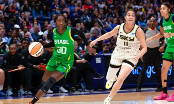 Louisiana , 02/05/2025 - A Seleo Brasileira feminina de Basquete durante partida contra o Chicago Sky, da WNBA. Foto: CBB/Divulgao