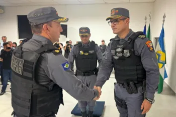 Pol�cia Militar realiza transmiss�es de comandos do 14� Comando Regional e 26� Batalh�o